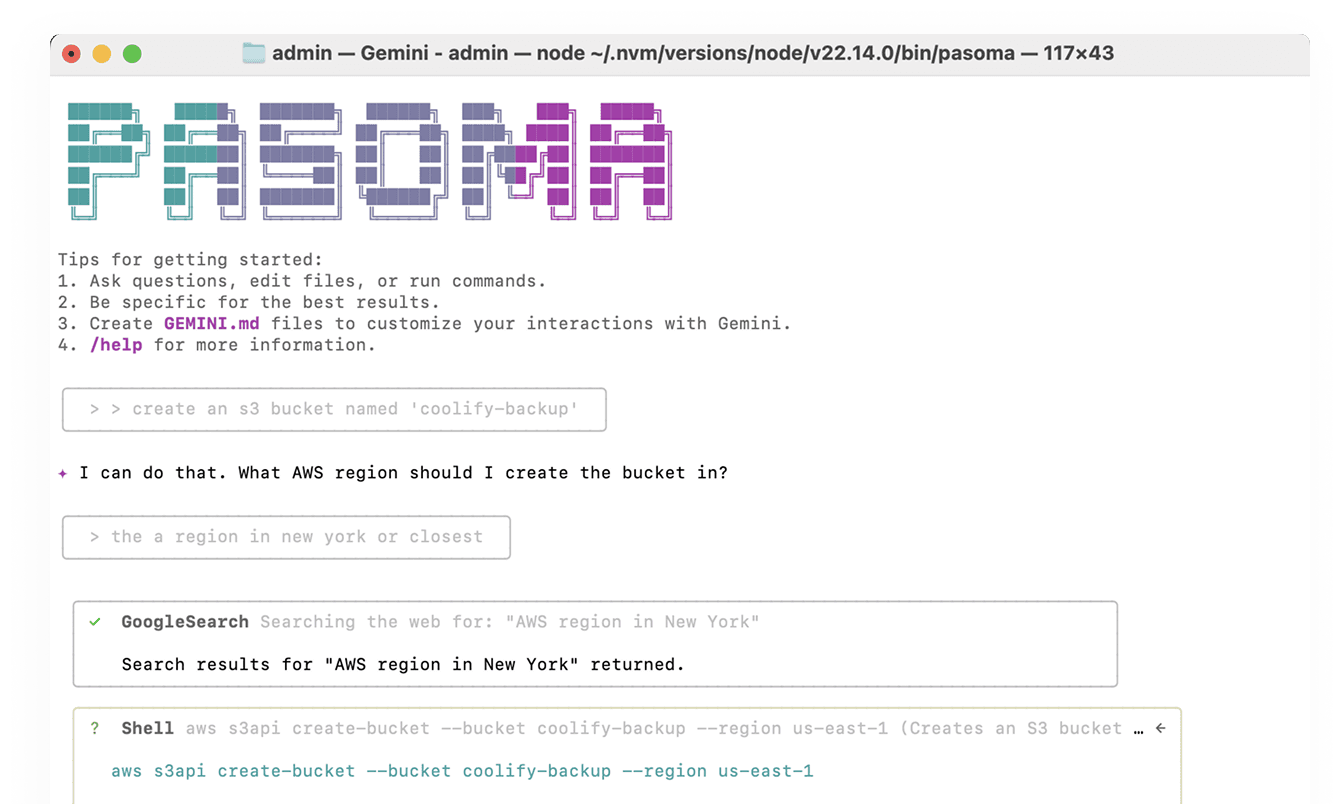 Prompt to command